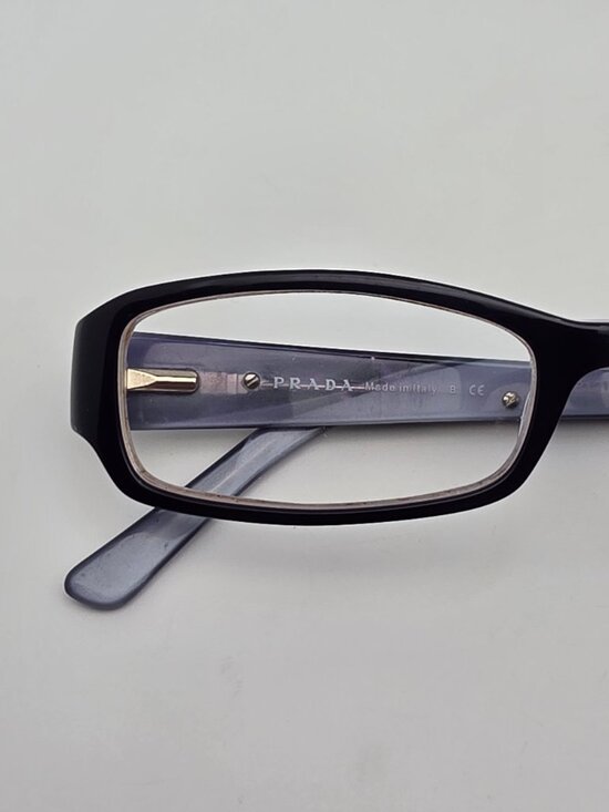 Prada VPR 15L 7ON-1O1 Dark Violet Eyeglasses Frame w/ Flexhinge Italy 51-16-135